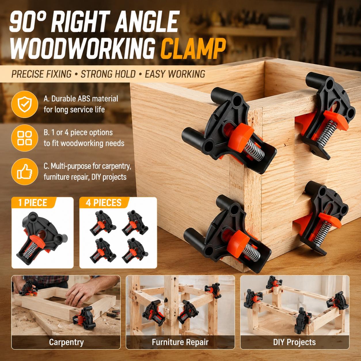 Furniture Hardware - Premium Woodworking Carpentry 90 Degree Right