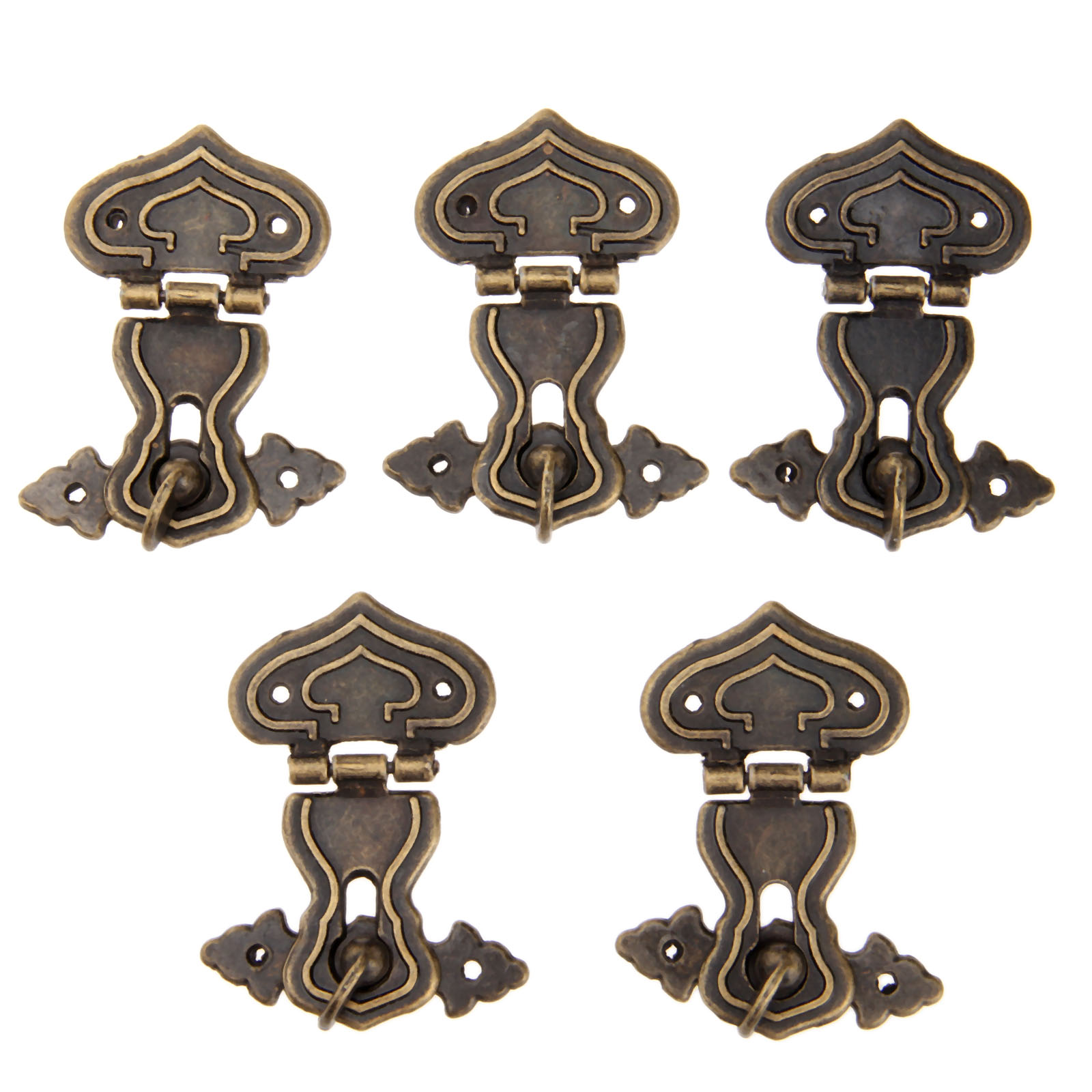Furniture Interlocking Hardware - 5Pcs 63x47mm Antique Metal Lock Decorative