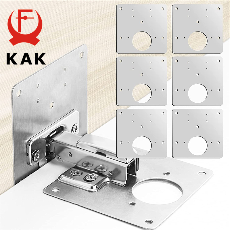 KAK 8pcs Hinge Repair Plate Br - Furniture Hardware Fixing Screws review and price