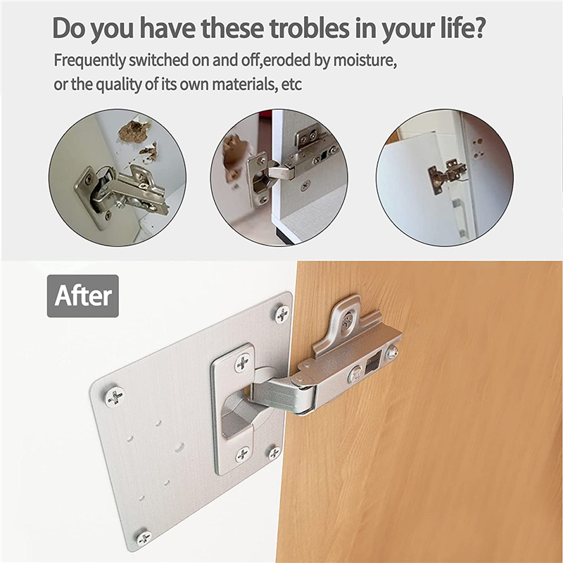 KAK 8pcs Hinge Repair Plate Br - Furniture Hardware Fixing Screws review and price