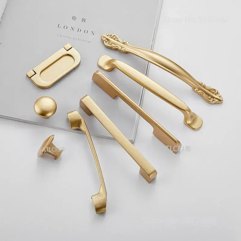 Kitchen Cupboard Knob Square U - Drawer Pull Gold review and price