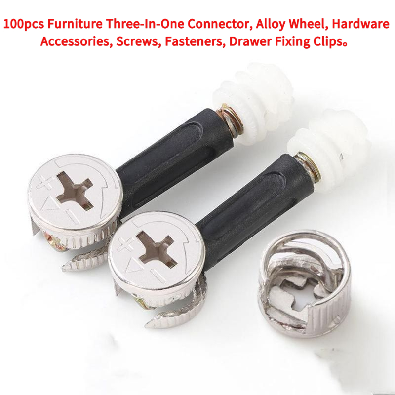 100pcs Furniture Three-In-One  - Furniture Hardware Fixing Screws review and price