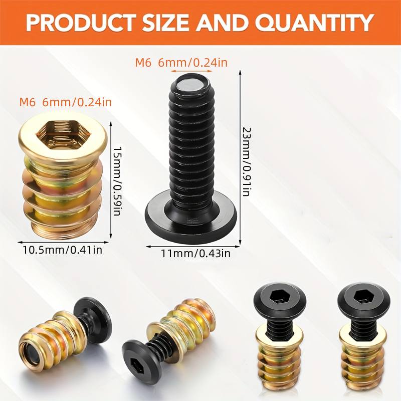 10PCS Nut Threaded Inserts Com - Furniture Hardware Nut review and price