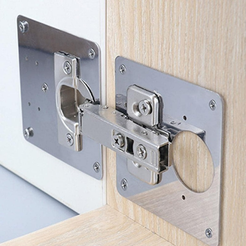 Cabinet Door Hinge Repair Plat - Furniture Hardware Fixing Screws review and price