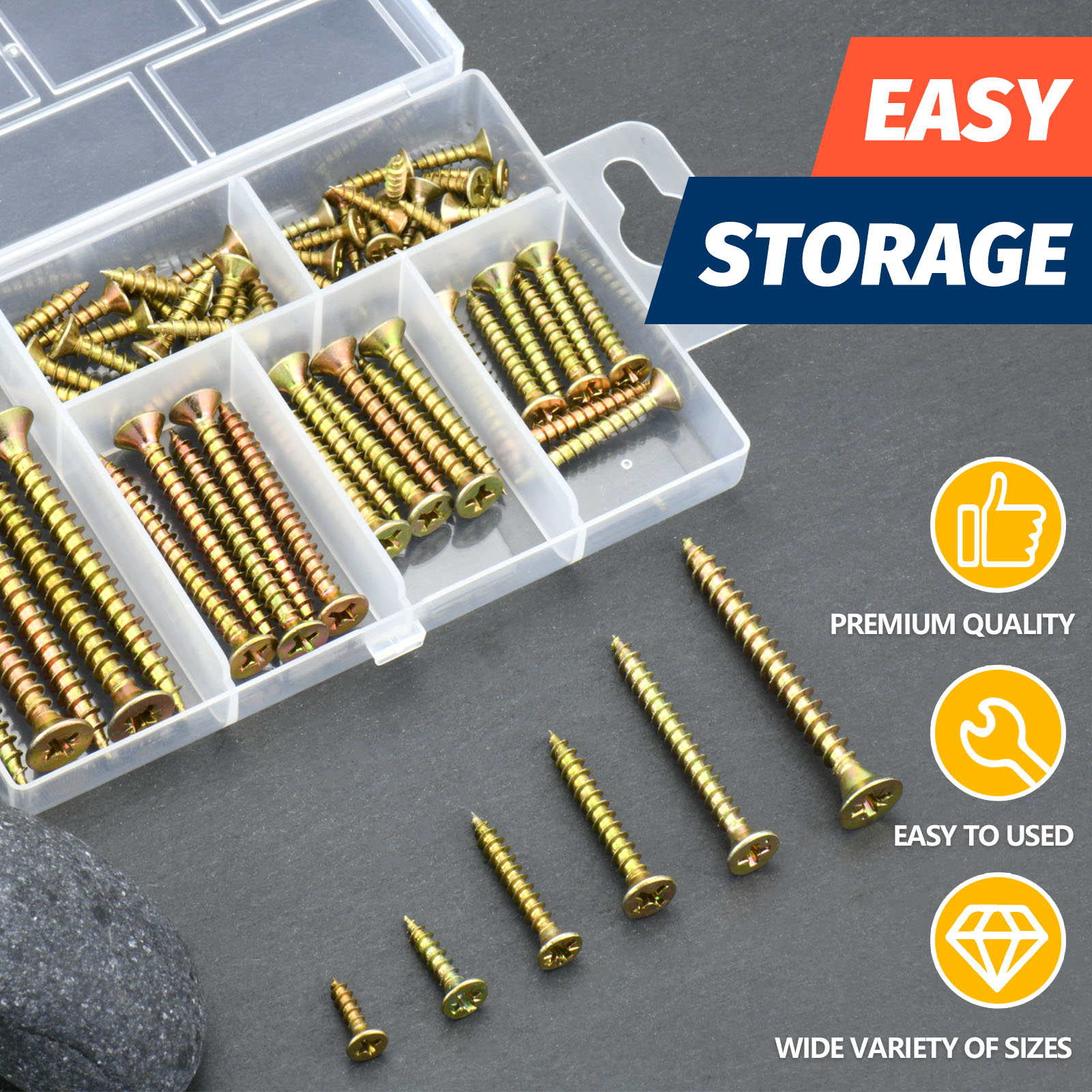 High Hardness Wood Screws Kit  - Furniture Hardware Fixing Screws review and price
