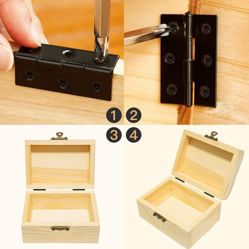 WV Black Door Hinges Stainless - Furniture Hardware Fixing Screws review and price
