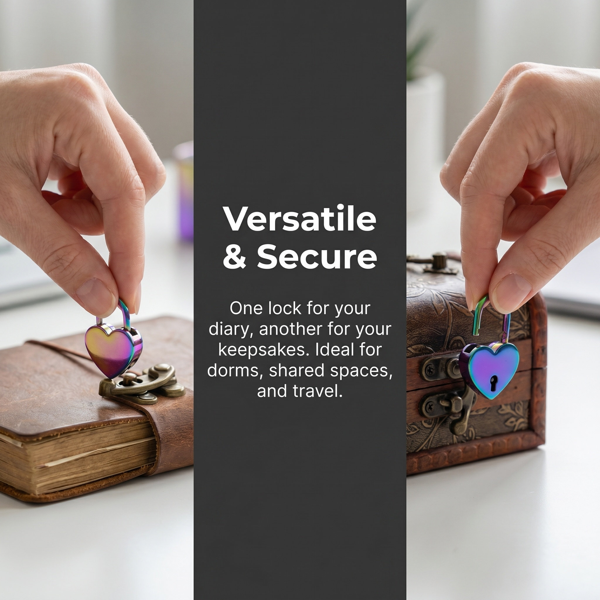 2Set Mini Heart Shaped Padlock - Cabinet Lock Key review and price