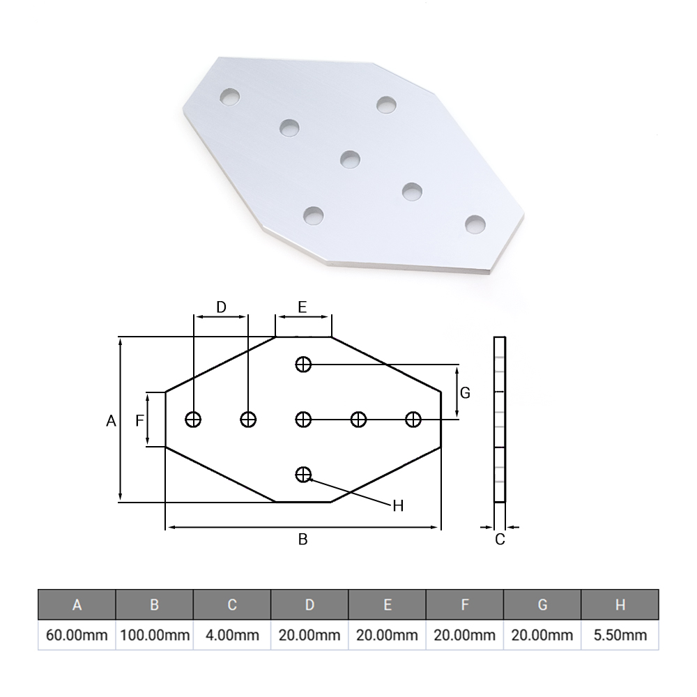 Openbuilds 7 Hole Cross Joinin - Corner Bracket Angle review and price